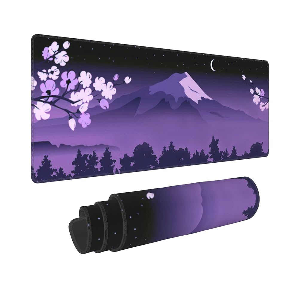 Amazon.co.jp：パープル 日本富士桜 Lサイズ マウスパッド XL